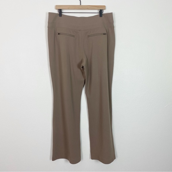 Athleta Venice Flare Pant Pyrite Tan Taupe Slit Ankle Size XL - Picture 9 of 12